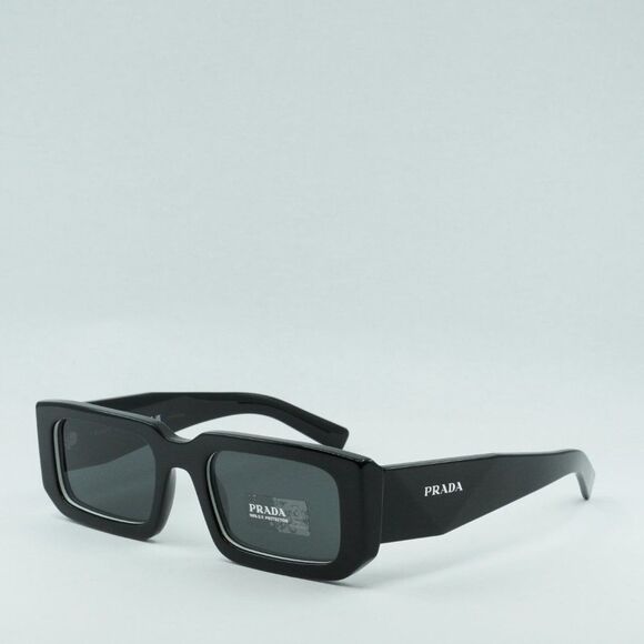 💯 NEW PRADA PR06YS 09Q5S0 BLACK GREY SUNGLASSES - Picture 3 of 13